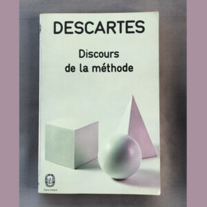 Couverture sobre du Discours de la méthode avec formes géométriques minimalistes