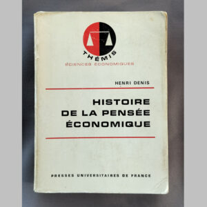 Couverture du livre Histoire de la pensée économique avec logo Thémis et balance stylisée