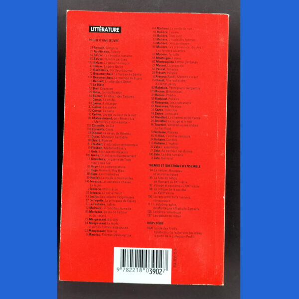 Liste des titres de la collection Profil Hatier en quatrième de couverture