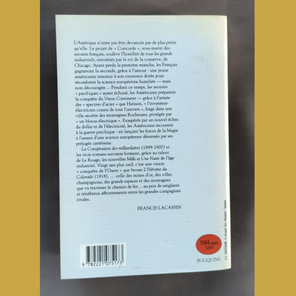 Dos du livre L’Amérique des dollars et du crime avec résumé littéraire
