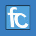 Logo Formations‑Commerce.fr – identité visuelle bleu clair sur fond foncé