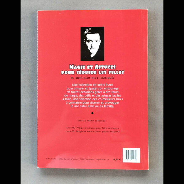 Dos rouge avec photo de l’auteur en médaillon, résumé de la collection « 25 tours illustrés et expliqués », listes des autres titres, code-barres et prix imprimé.