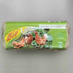 10 œufs Bio de poules élevées en plein air