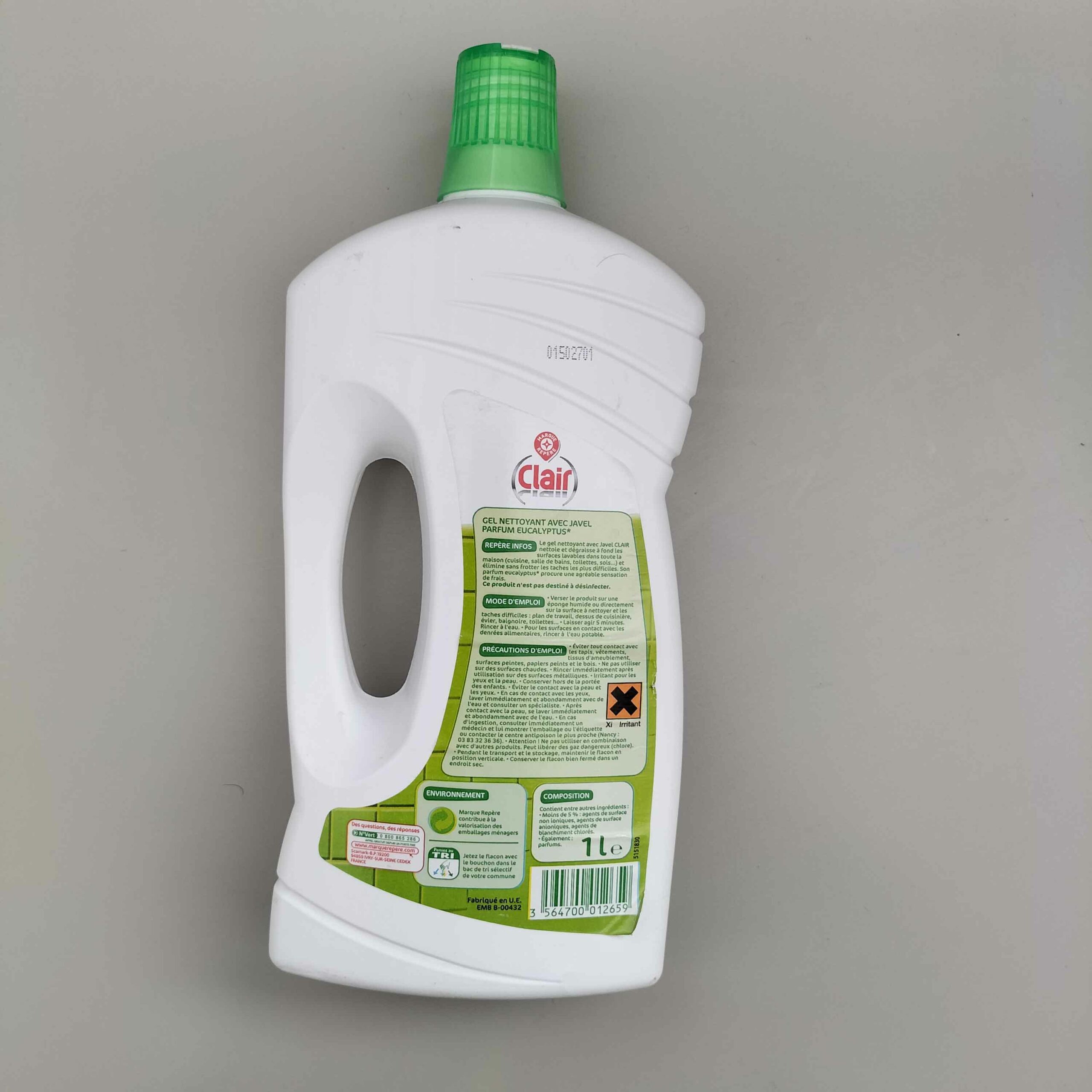 Clair - Gel avec Javel Eucalyptus Marque Repère – Image 2