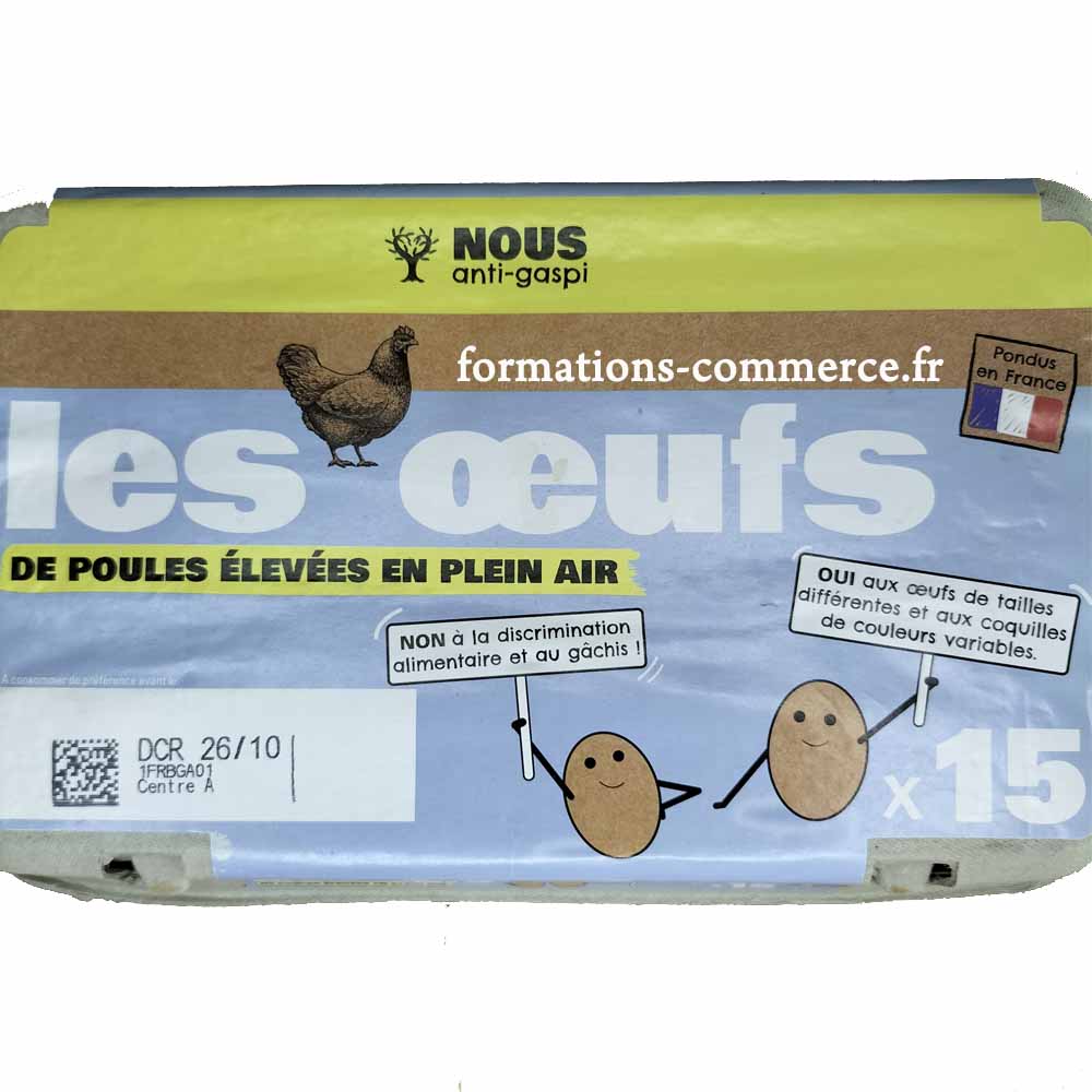 Nous anti-gaspi 15 Œufs de poules élevées en plein air