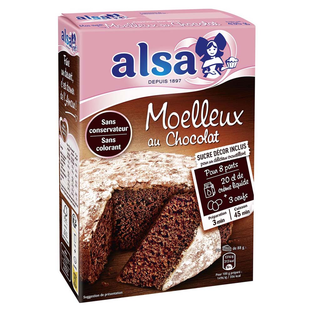 Préparation Alsa Moelleux au chocolat
