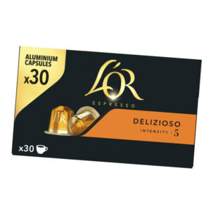 Café L’OR 30 capsules Espresso DELIZIOSO intensité 5